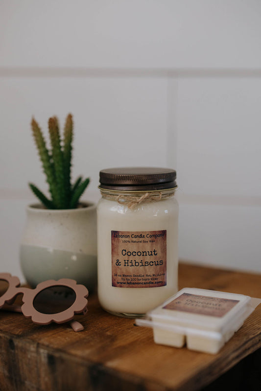 Coconut & Hibiscus Candle - - Candles & Melts