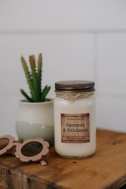 Coconut & Hibiscus Candle - - Candles & Melts