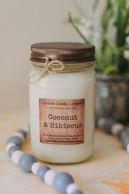Coconut & Hibiscus Candle - - Candles & Melts