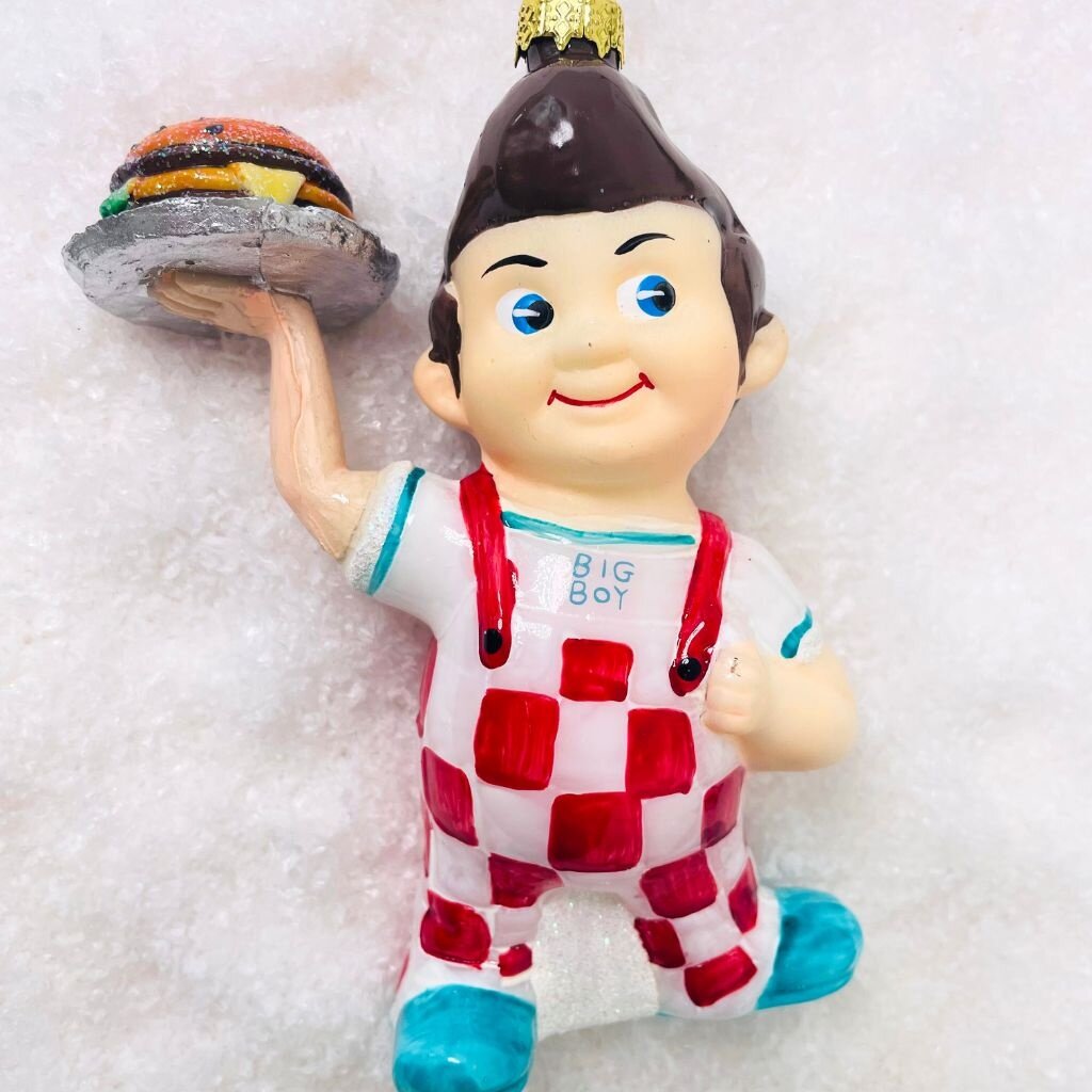 Big Boy Burger Glass Ornament - - Christmas
