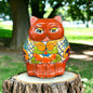 Colorful Ceramic Talavera Cat Planter Mexican Art - - Talavera Planter