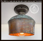 Handcrafted Copper Farmhouse Ceiling Light | 8.5" Flush Mount - Ceiling Lighting - Farmhouse Lighting