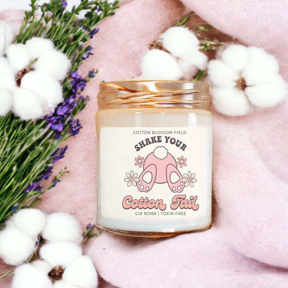 Cotton Blossom Candle - Fresh Lavender Cotton - - candle