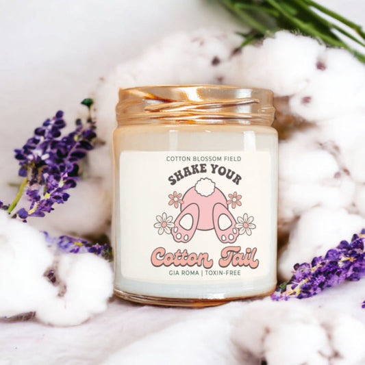 Cotton Blossom Candle - Fresh Lavender Cotton - - candle