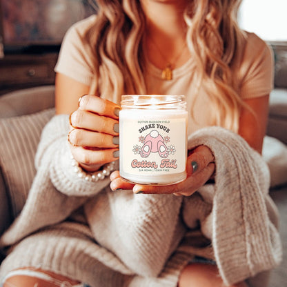 Cotton Blossom Candle - Fresh Lavender Cotton - - candle