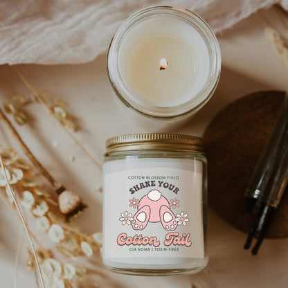 Cotton Blossom Candle - Fresh Lavender Cotton - - candle