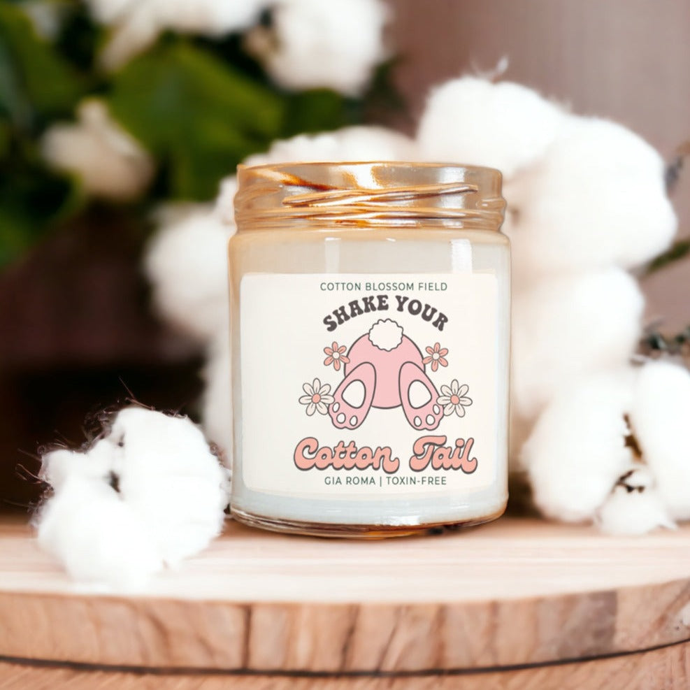 Cotton Blossom Candle - Fresh Lavender Cotton - - candle
