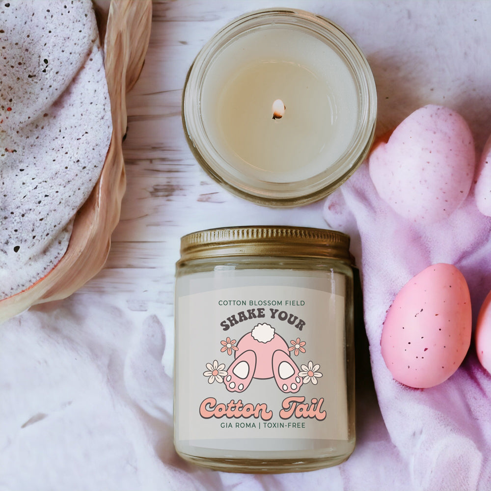 Cotton Blossom Candle - Fresh Lavender Cotton - - candle
