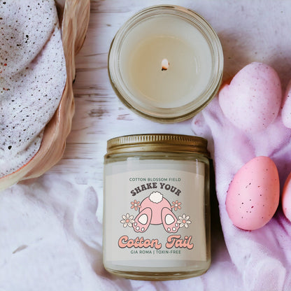 Cotton Blossom Candle - Fresh Lavender Cotton - - candle