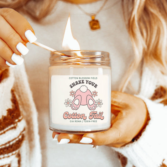 Cotton Blossom Candle - Fresh Lavender Cotton - - candle