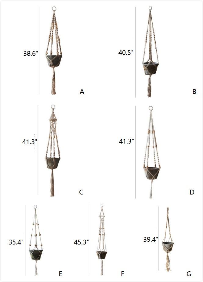 Cotton Hemp Rope Planter Hanger - Style [G] -