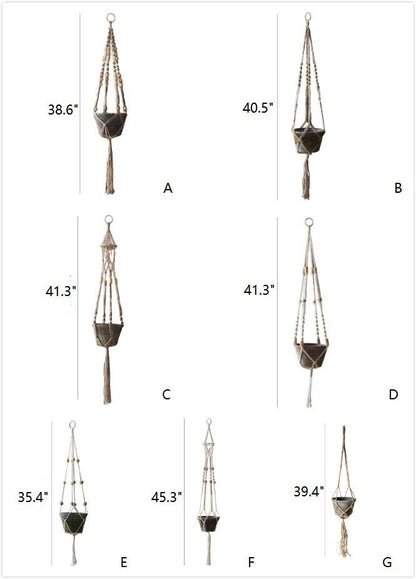 Cotton Hemp Rope Planter Hanger - Style [G] -