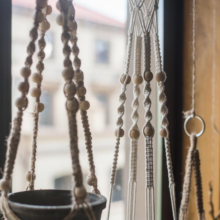 Cotton Hemp Rope Planter Hanger - -