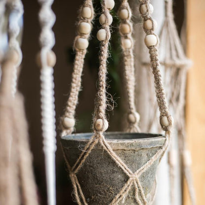 Cotton Hemp Rope Planter Hanger - -