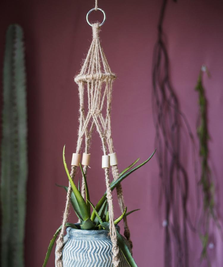 Cotton Hemp Rope Planter Hanger - -