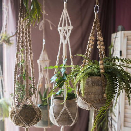 Cotton Hemp Rope Planter Hanger - -
