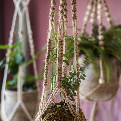 Cotton Hemp Rope Planter Hanger - -