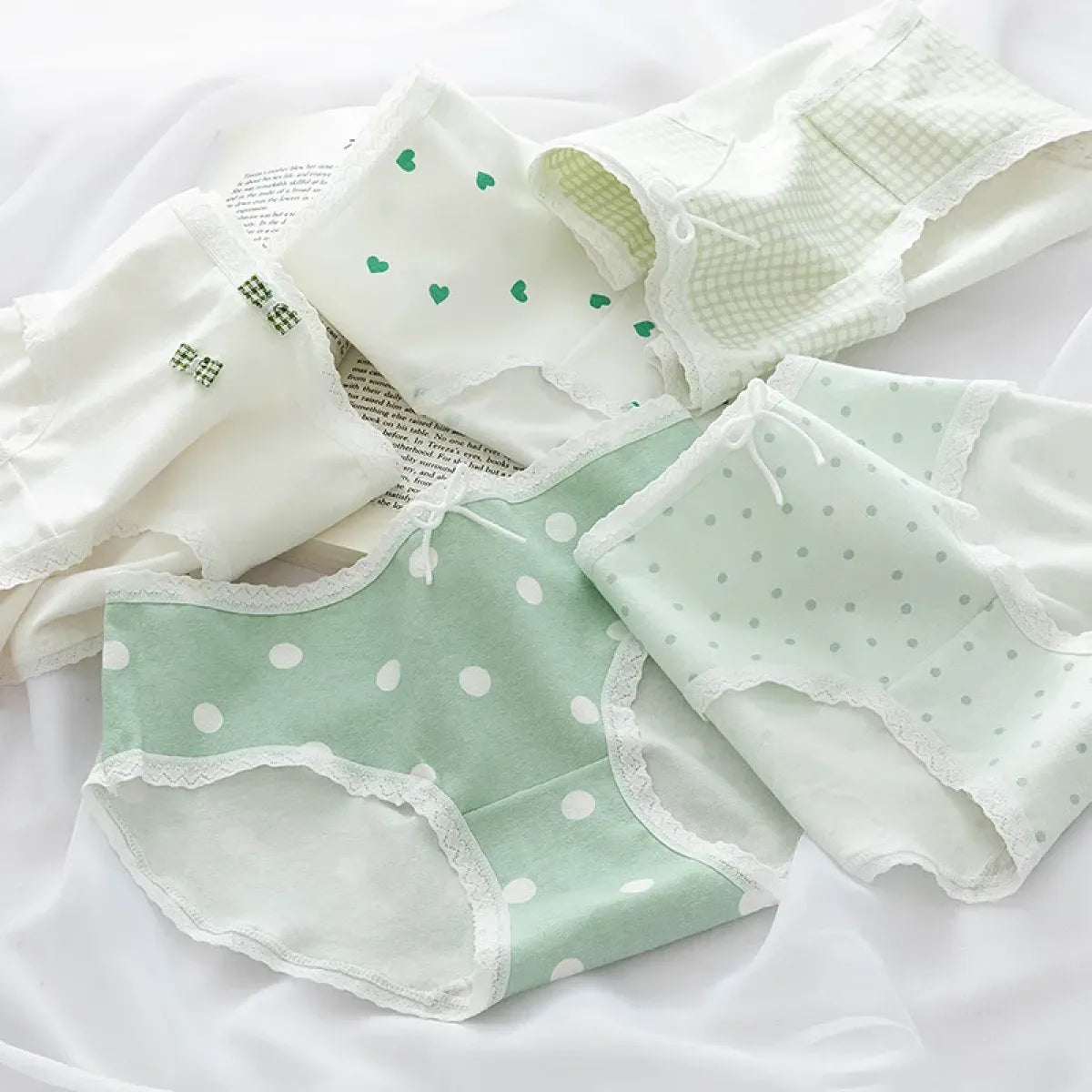 5-Pack Cotton Panties for Women - Plus Size Cute Soft Briefs Sexy Lingerie - 20 -