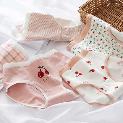 5-Pack Cotton Panties for Women - Plus Size Cute Soft Briefs Sexy Lingerie - 12 -