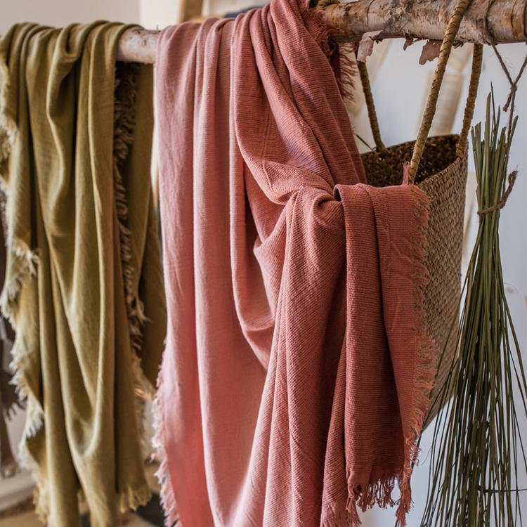 Cotton Throw Sofa Blanket - -