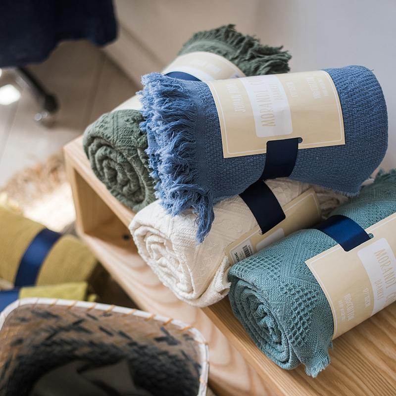 Cotton Throw Sofa Blanket - -