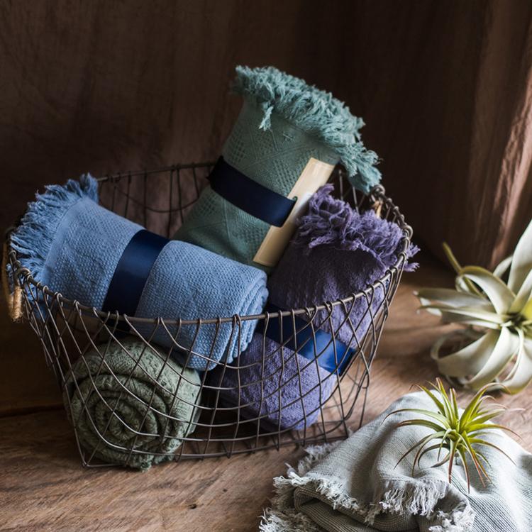 Cotton Throw Sofa Blanket - -