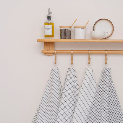 Stripe & Check Kitchen Towel Set - - Kitchen Towels