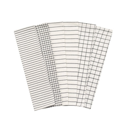 Stripe & Check Kitchen Towel Set - - Kitchen Towels