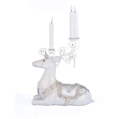 Crystal Christmas Sitting Deer Candle Holder by Katherine's Collection - - Katherine's Collection, Christmas