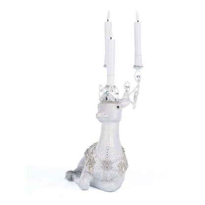 Crystal Christmas Sitting Deer Candle Holder by Katherine's Collection - - Katherine's Collection, Christmas