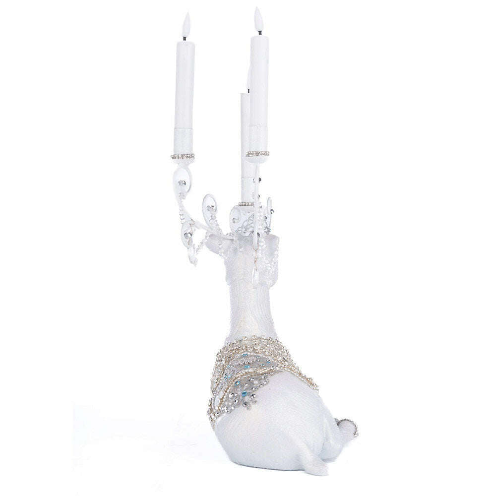 Crystal Christmas Sitting Deer Candle Holder by Katherine's Collection - - Katherine's Collection, Christmas