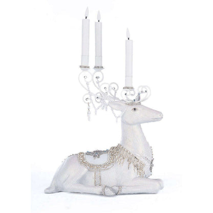 Crystal Christmas Sitting Deer Candle Holder by Katherine's Collection - - Katherine's Collection, Christmas
