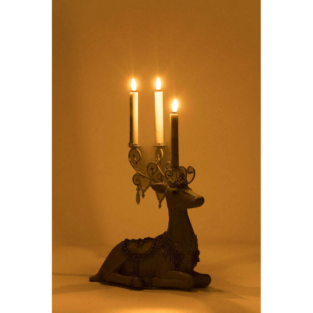 Crystal Christmas Sitting Deer Candle Holder by Katherine's Collection - - Katherine's Collection, Christmas