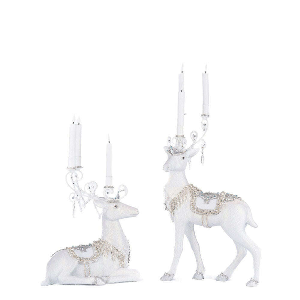 Crystal Christmas Sitting Deer Candle Holder by Katherine's Collection - - Katherine's Collection, Christmas