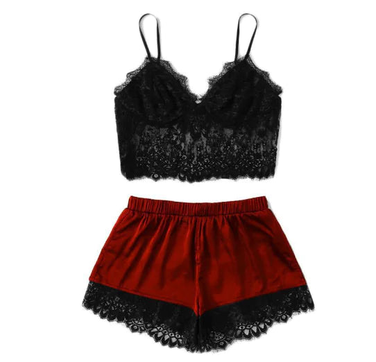Lace Sleepwear Set - Women's Sexy Lingerie Outfit