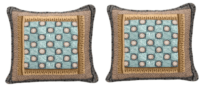 DaDa Bedding Set of Two Gallery of Roses Bohemian Cushion Covers - 2-PCS - 18" (JHW-546-CC) - - Cushion Cover