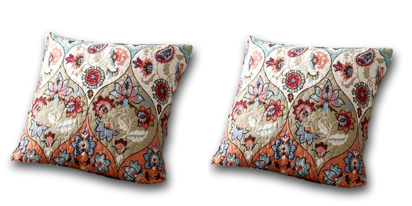 DaDa Bedding Set of Two Garden Party Bohemian Throw Pillow Covers (LH1403)- DaDalogy Bedding Collection- {{Product type}}
