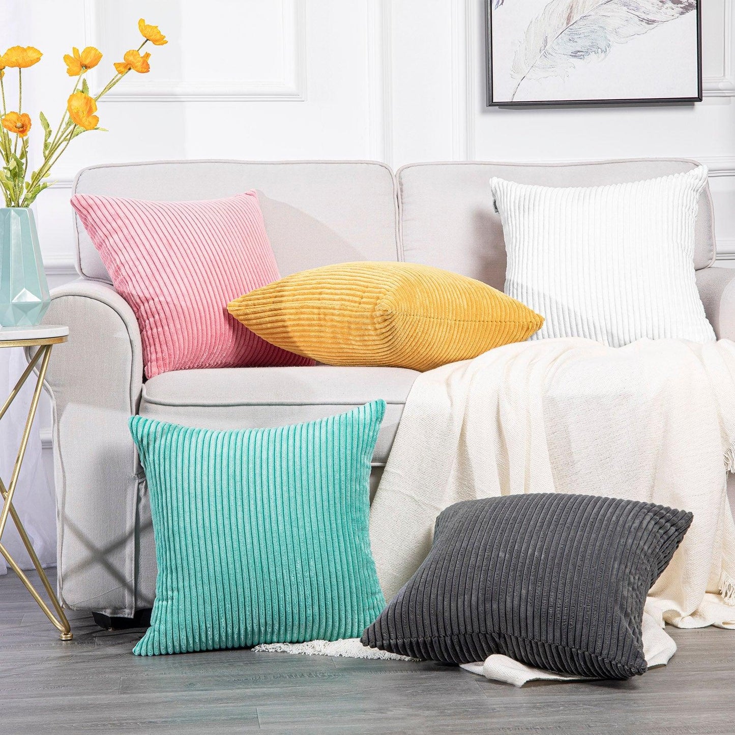 Solid Color Throw Pillow Cases Velvet - - ST50DE7258KSN