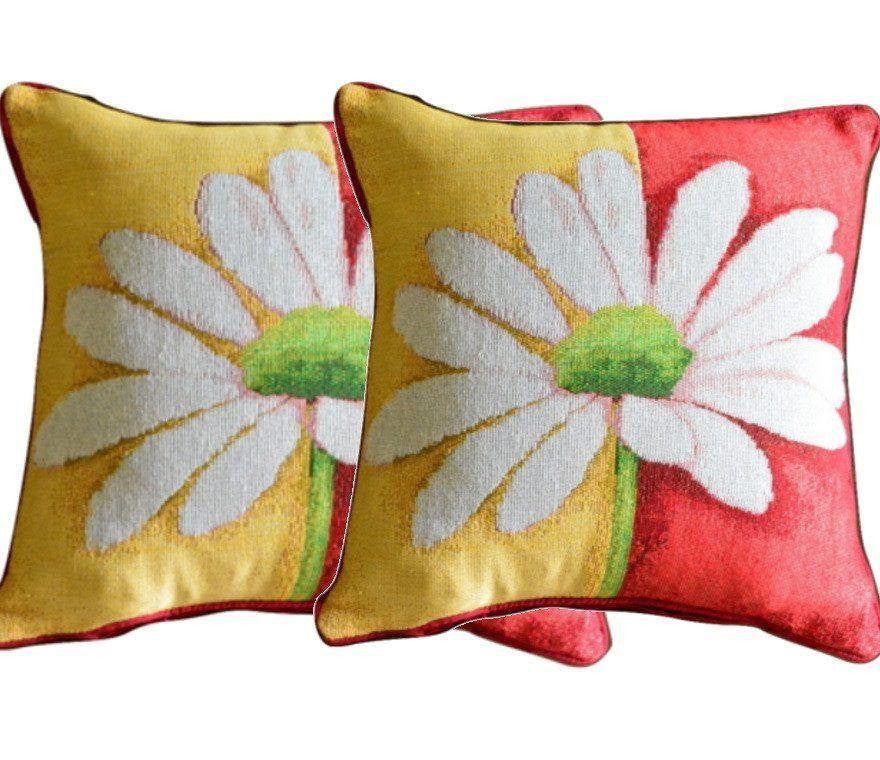 Tache Floral Loves Me Not Daisy Tapestry Throw Pillow Cover (9046) - 2 Piece - Pillow Cover