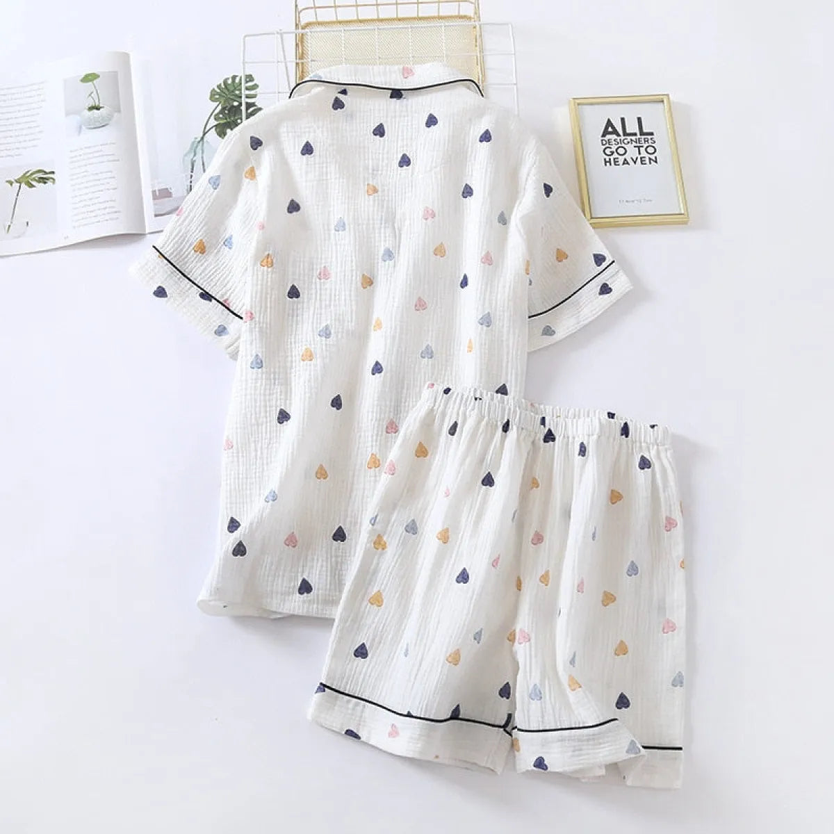 Cute Short Sleeve Home Pajamas - -