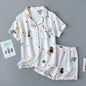 Cute Short Sleeve Home Pajamas - Red -