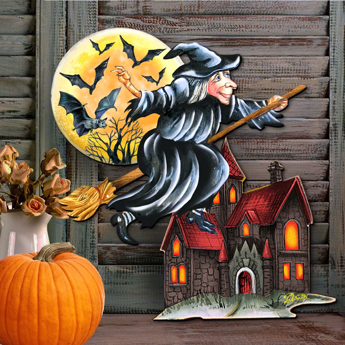 Witch Halloween Door Decor by G. DeBrekht - Thanksgiving Halloween Decor - 8114010H - - Door Hangers