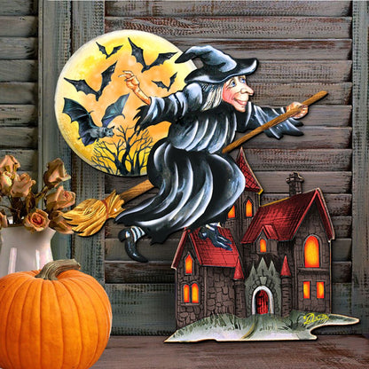 Witch Halloween Door Decor by G. DeBrekht - Thanksgiving Halloween Decor - 8114010H - - Door Hangers
