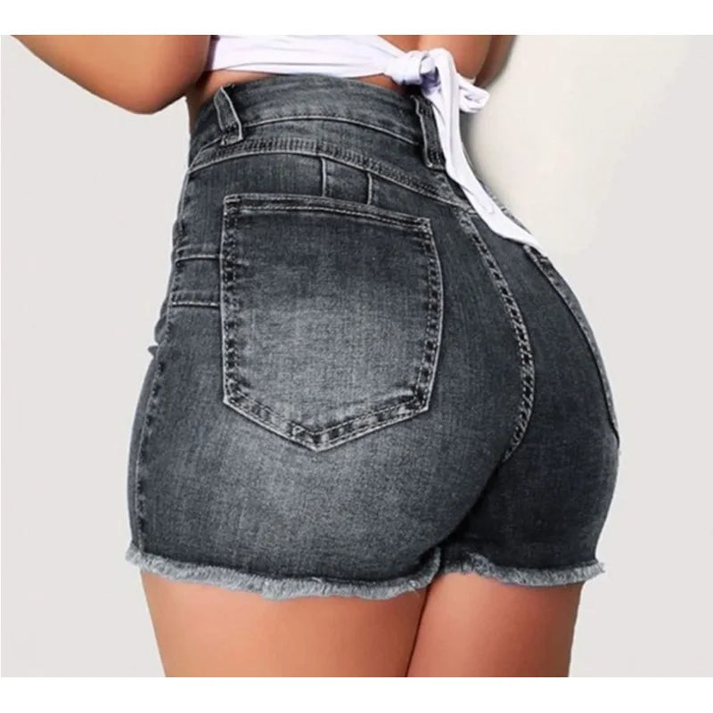 Women's Summer High Waisted Mini Denim Shorts