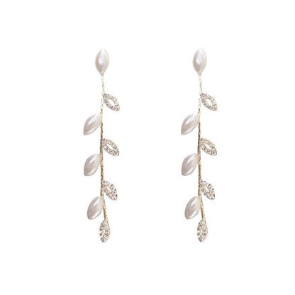 Bridal Crystal Drop Earrings - - earrings