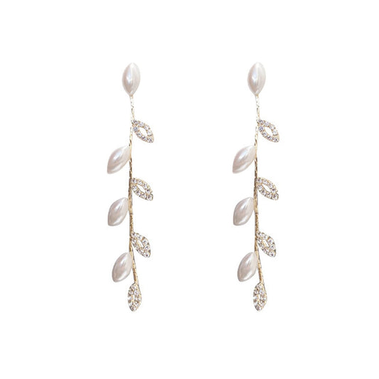 Bridal Crystal Drop Earrings - - earrings