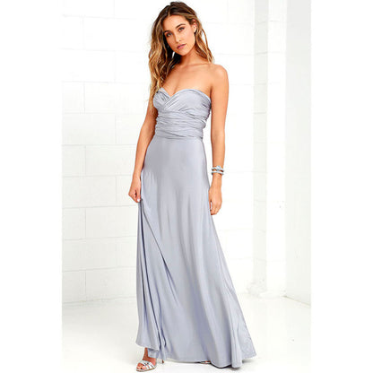 Long Wrap Dress - - dress