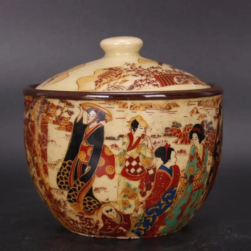Qianlong Style Pink Tea Jar / Sugar Jar – Ceramic Asian Home Decor - - Decorative Jar