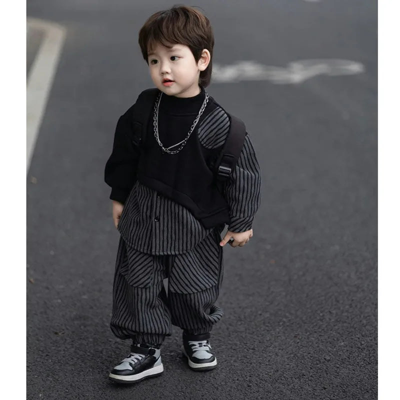 Boys Shirt and Pants Two-Piece Set