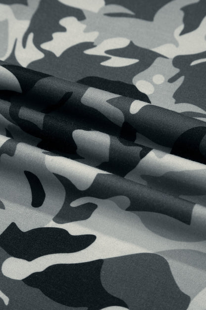 Camo Drawstring High Waist Wide Leg Pants - - Bottoms/Pants & Culotte